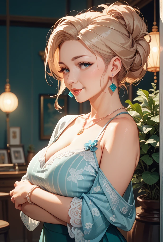 (Fixated Digital Artwork:1.3) of,(Evil:1.3) portrait of female (snezanasakovic2:1.1) wearing a kimono, style-sylvamagic, fashion girl,CGSociety,ArtStation