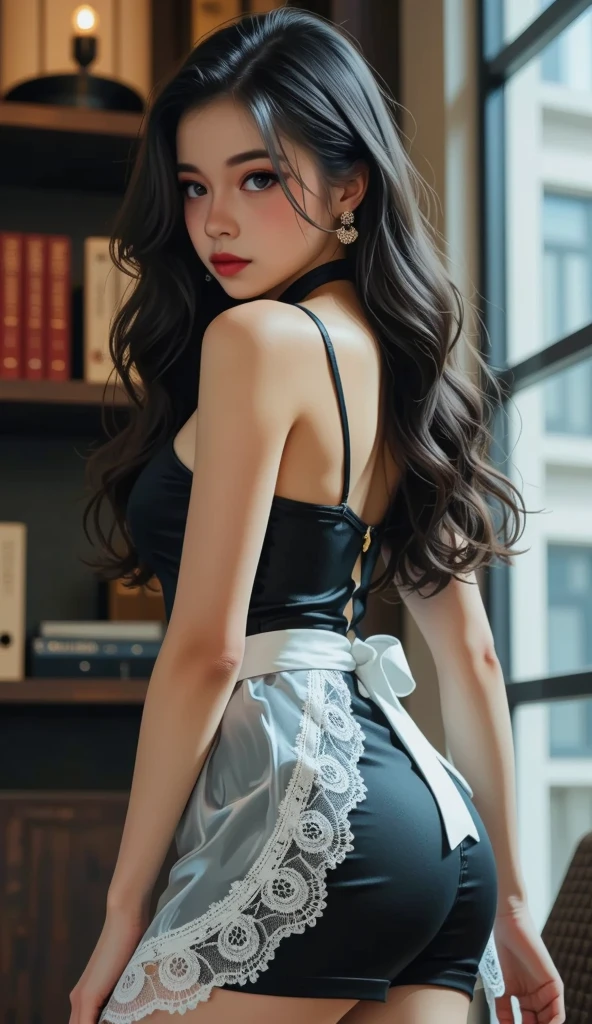 1 persons (rose) (rose) (rose) (rose) (rose), (two male, Male 1.2), kawaii girl, famous Japan idol, Charming, NSFW,, 、、、、、、、、 A sexy, hetero、、、、、、、、、、、,,,,,,,,,,,,, top ress,,,,,,,,,,,,,,,,,,,, ,,, highly details, (larger: 1.4), cleavage breasts, , Realistic body, Short, bright skin, shinny skin, slender figure, good physical shape, black haired, (twintails: 1.2), (hair wavy: 1.2), (bangs bangs: 1.2), smile on face、、、、、、、、、、、, nuda, a Pretty, jung、、、、、、、、、、、,cuteface, Clean face、simple face、Makeup,,,,,,,,,,,,powder blusher、beautifully detailed eyes、Droopy Eyes、roundly eyes、(beautiful huge eyes:1.2)、large dark eyes、Beautiful clear eyes、eye make up、eyeshadows、Double eyelidd、tear bags、(White twine:1.2)、chokers、ear ring、jewlery、(Hair ribbon:1.2)、looking the viewer、cow-boy shot、orientation、dinamic pose、standing a、front-view、cafes、coffee shop、 Bar, protruding areola, Turning backwards, The buttocks, a Pretty、Face like a doll、Lady、tunderpants、Sexual attraction、Big eyes、a large breast、Thin constriction、big buttock、Protruding
