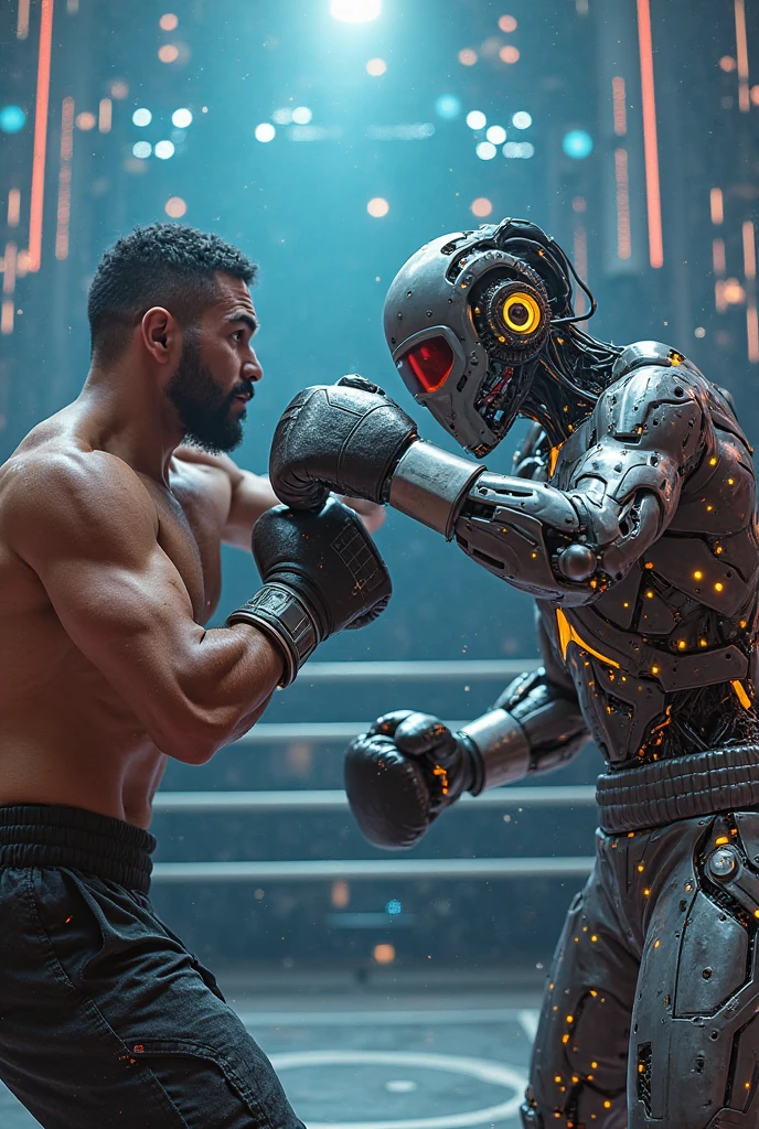 Boxing Match Between a Man and a Machine