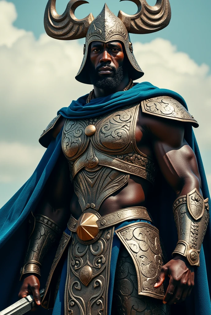 A photo portrait of a medieval king african man , ornate, analog,very serious, Happycore detailed, centered, , digital painting, , armor, artstation, concept art, donato giancola, Joseph Christian Leyendecker, WLOP, Boris Vallejo, Breathtaking, 8k resolution, extremely detailed, beautiful, establishing shot, artistic, hyperrealistic, beautiful face, octane render, style-vienna