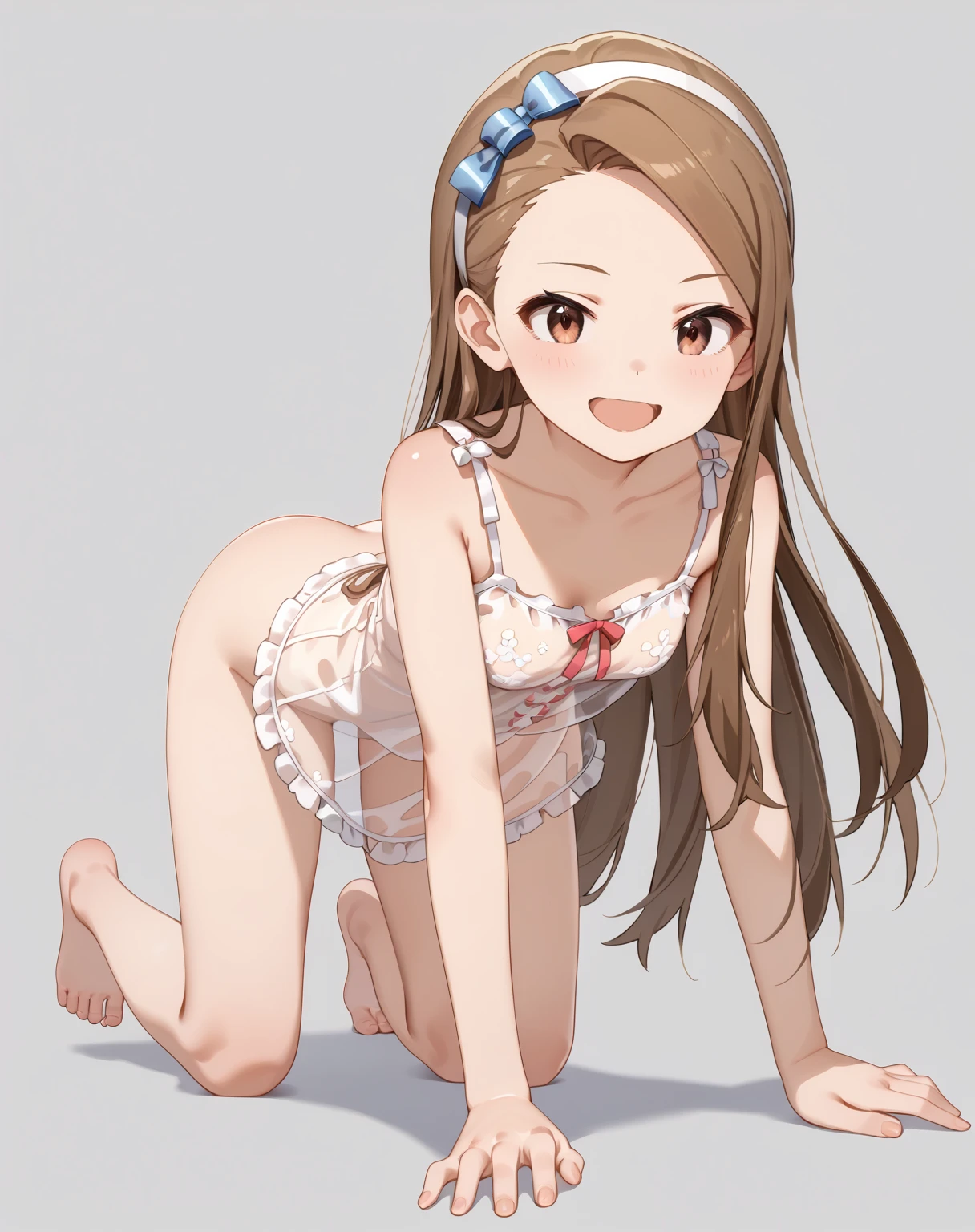 Anime Girls and Boys, ((Girls' Front, Front view, front view)), cowboy shot
Fine skin, cute, very detailed, 8K highly detailed face,
brown hair, Super long twin tails, Hair Ribbon,
otoko no ko , Feminine boy, masterpiece, highest quality, flat chest, ((completely nude)), Pussy line, chara-sheet