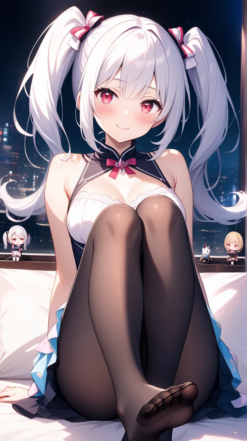 Laplace Darkness, naked、female pervert、squat,Please show me your armpits, raise both hands,put your hands behind your head,Sweat,expression of disgust, full face view, sitting, raise your feet, Look at the soles of your feet up close, pantyhose, masterpiece, highest quality, Sweat, (vapor)