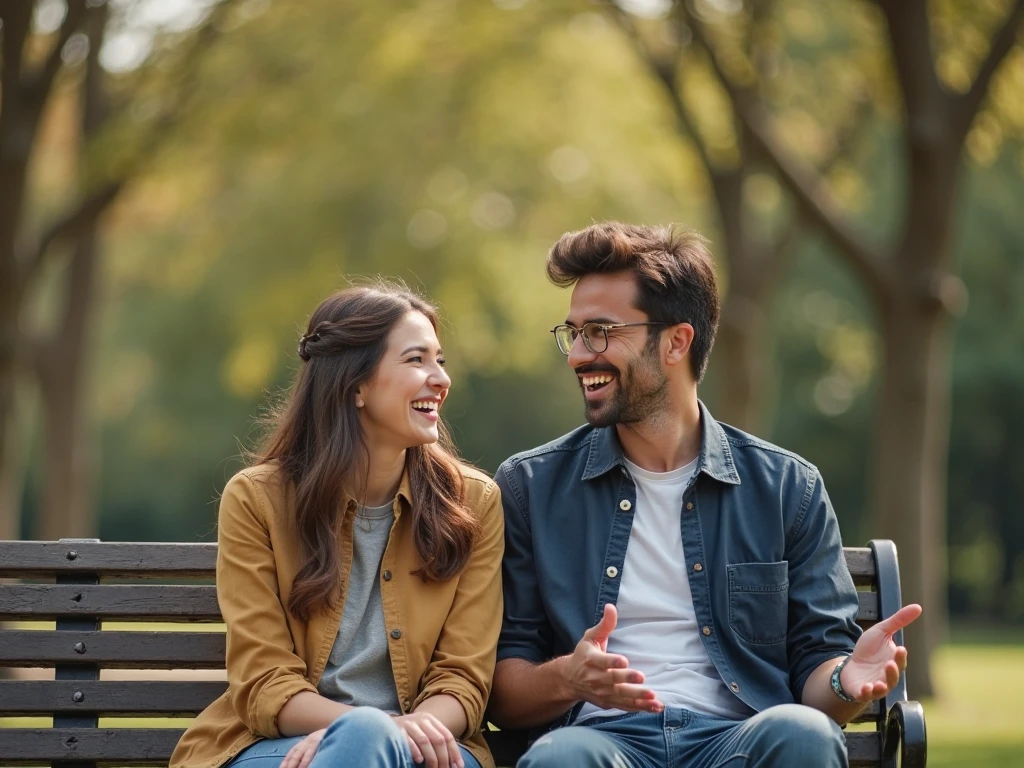 A simple yet heartfelt photo of a couple holding hands on a park bench