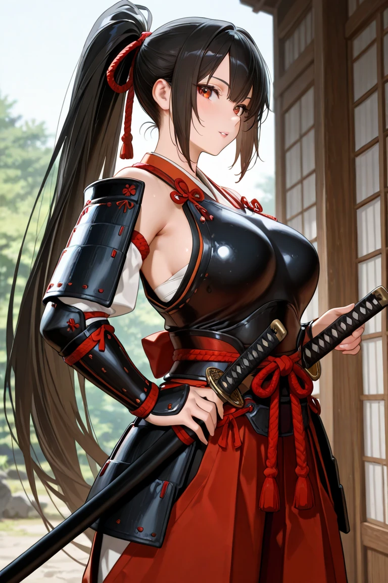 (One Japanese woman)、(Black Hair)、(Long ponytail)、((Warrior Princess))、((Female Generals))、(Goddess of War)、((Old Japanese Armor))、((Holding the Japan sword))、(True to prompts)、(Deluxe)、(Feminine hourglass curves)、(Muscular)、(Glaring with sharp eyes)、(sexy)、(((Huge huge breasts))),(Big Ass)、(Thick thighs)、(Outdoor)、(what'Left behind)、((Many people々々々))、(sunny)、(blue sky)、(Best lighting)、{{{Browsing Caution}}}、{{{masterpiece}}}, {{{Highest quality}}}, {{ultra-detailed}}, {{shape}}, {{{Very delicate and beautiful}}},{{extremely detailed CG}}、{{unity 8k portrait}}、{{Fabric Shading}}、{{super detailed skin}}、{{Perfect Anatomy}}、{{detailed}}、{{Dynamic Lighting}}、{{{beautiful detailed eyes}}}、{{{beautiful detailed Face}}}、{{{Realistic, RAW Photos}}}、(Perfect Face)、(非常にdetailedな顔)、(Perfect Eyes)、(Perfect Legs)、(Perfect breasts)、(Perfect pose)、(Perfect body)