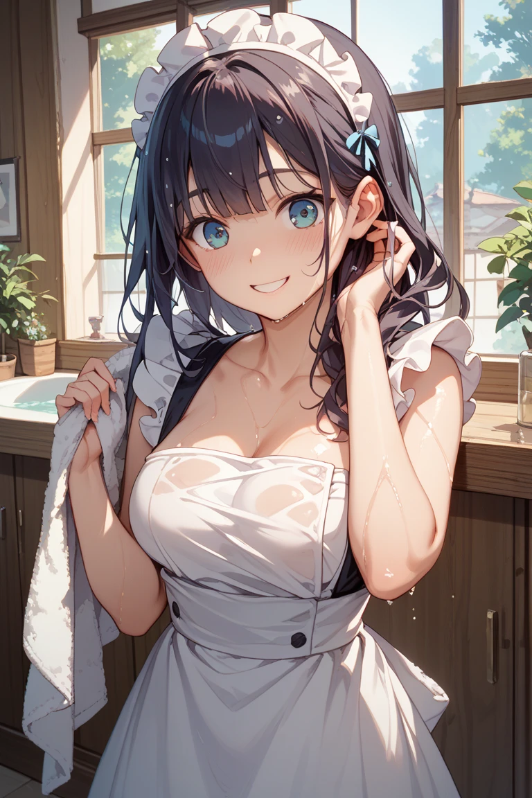 (((Shoulder deep immersion in your home unit bath:1.7))),(((flannel:1,7))),(((Hide your chest with a towel:1.7))),(((Night lighting:1.3))),breast slip,Blushing cheeks、shyly smile,bbw,(beautiful a girl)、(Short hair in shiny silver and orange inner colors,Floral hair ornament,Floral braided top knot,Twisted Side Part Ponytail,Floral braided headband,half up、Floral Braided Space Van,Voluminous Fishtail Braids,Twisted chignon,),(Bangs are see-through bangs),(((emphasizing breasts:1.3))),(Dynamic angles),(Dynamic and sexy poses),(bending forward:1.3),(((Dignified statue))),(((hair pin,a necklace,piercings))),Colossal tits,Blush with embarrassment,Enraptured eyes,A smile that beguiles the viewer,skin glistening with sweat,gazing at viewer,Upper body naked,48yo ,Upper body naked,Disturbance of clothing due to movement,pointed red mouth,Perfect round face,,Proper body proportion,Intricate details,Very delicate and beautiful hair,photos realistic,Dreamy,Professional Lighting,realistic shadow,Solo Focus,Beautiful hands,Beautiful fingers,Detailed finger features,detailed clothes features,Detailed hair features,detailed facial features,(masutepiece,top-quality,Ultra-high resolution output image,) ,(The 8k quality,),(Sea Art 2 Mode.1),(Image Mode Ultra HD,)