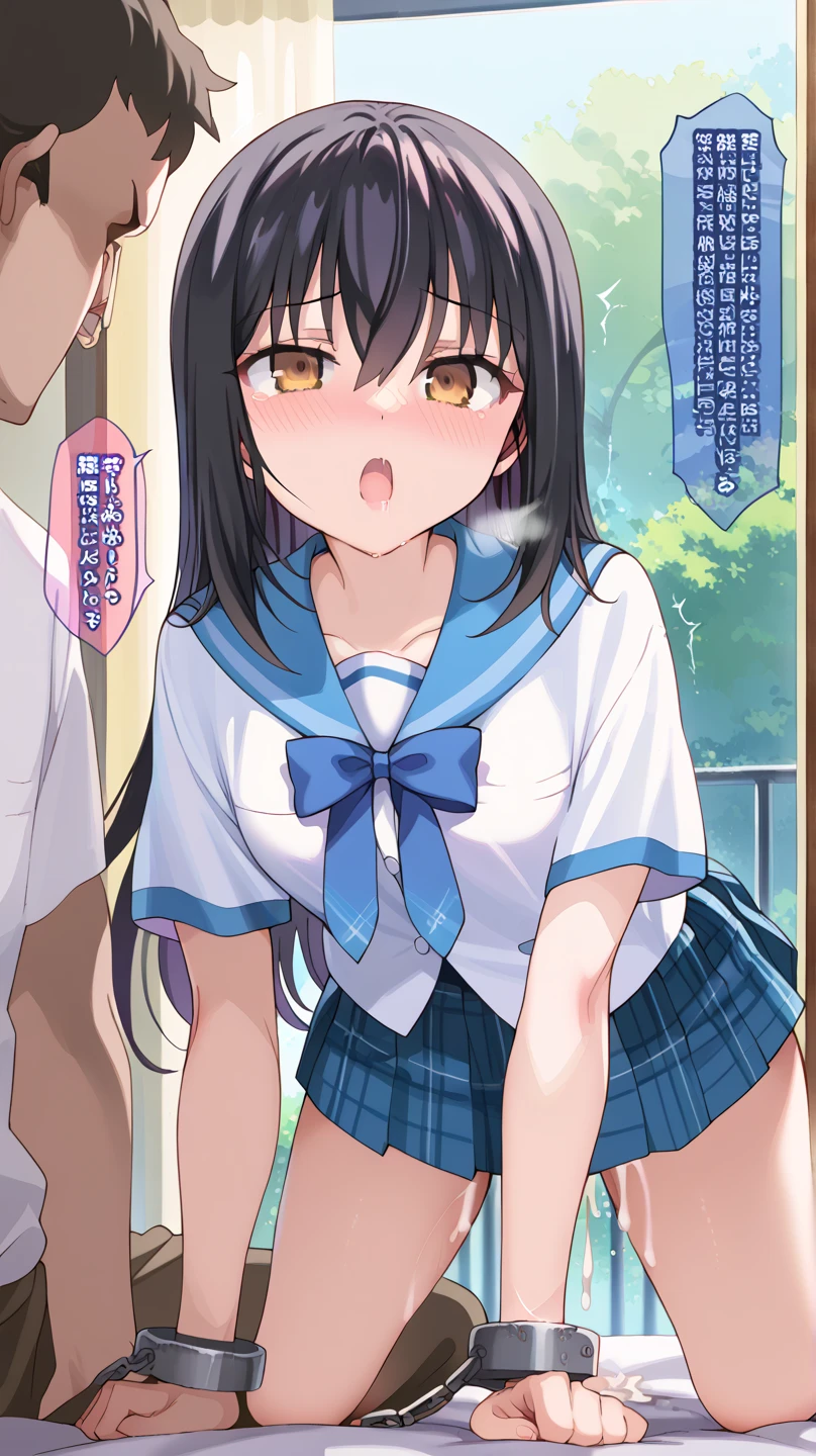 bigお尻、Sweaty buttocks、One Woman、One Man、Many people々々々、beauty、high school girl、Twin tails、Condescending face、Large number of guests、School、classroom、Brasilia、Sailor suit、Short pleated skirt、16 years old、Looking down at the viewer, Long Hair, Highest quality, Focus on the thighs, smile,Cute patterned panties、Plump thighs、big Ass、big 、 Black Hair,My thighs are steaming between my legs 、Sweaty panties、Angle from directly below、Entice guests、Spread your legs、Acme convulsions、Obscene sound effects、Naughty sound effects、A man peeks at her panties from underneath、Face sitting、Facing you in a face-to-face sitting position、Cunnilingus、Sweaty crotch