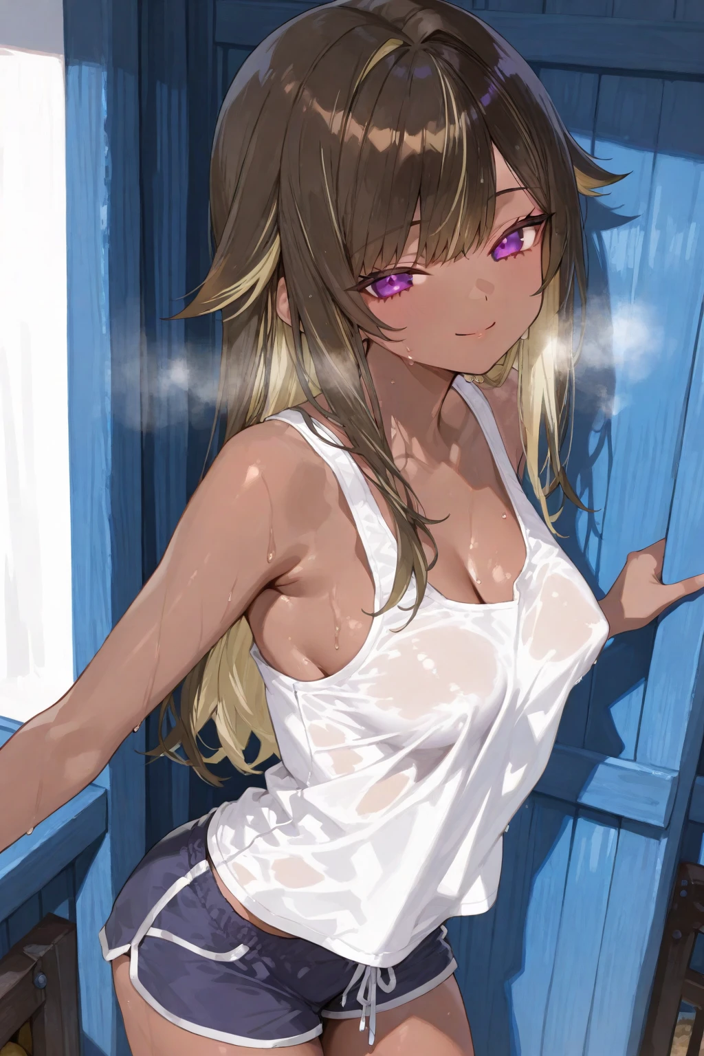 
　　　　　　　　　　　　　　　　　　　　　　　　　　　　　　　　　　　　　　　　　　　　　　　nsfw:1.6, Top quality, masterpiece, ultra high resolution, , (top quality, high resolution, 4K, detailed lighting, shaders, perfect anatomy, perfect proportions), eye of the beholder, (masterpiece, top quality) (top quality, 4K, 8K, high resolution, masterpiece: 1.2), highly detailed, (masterpiece: 1.3, top quality, ultra high resolution, ultra detailed), (top quality: 1.2), perfect eyes, perfect face, perfect lighting, (top quality, 4K, 8K, high resolution, masterpiece: 1.2), highly detailed, (top quality, 4K, 8K, high resolution, masterpiece: 1.5), highly detailed, masterpiece, top quality, ultra detailed, top quality, high resolution, 32K CG, very delicate and beautiful, illustration, high resolution, sharp focus, front lighting, glow, girl 1 person, solo, smiling, very beautiful and detailed anime face, very detailed eyes, ((masterpiece)), ((best quality)), (super detailed), ((cute)), cute, ((very detailed)), 4K, (8K), best quality, (best quality, 8K, 32k, masterpiece, super high resolution, very detailed, impressionistic:1.2), blurred background, (((two arms))) , (((two foot))), ((((four fingers and 1 thumb)))), Best quality , ((only one naval)),

(Scandinavian beauty). (Beautiful face). (Cute). (White blonde hair). (Hair in a bun: 1.6). (Bangs swept to the side to show forehead). (Beautiful blue-green eyes). Smiling. Embarrassed. (Profile). (Naked). (Topless). (Bottomless: 1.2). (Princess: 1.2). (Belly dancer: 1.4). (Breasts, nipples and pubic hair not covered: 1.8). (Groomed blonde pubic hair: 1.2). (Small pink areola and nipples: 1.6). (Large breasts: 1.6). (Full breasts). (Beautiful breasts: 1.6). (Narrow waist). (Slender body). (Tiara). (Wedding veil). (Gold choker). (Necklace). (Bracelet). (White corsage). (Anklet). (Deserted beach). (Night).  (Realistic background). (Focus on buttocks: 1.6)
