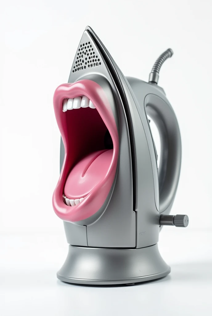 Naked woman, sitting in a hairdresser's chair, hair salon sitting  under helmet hood dryer, wearing large gold hoop earrings. A cock penetrating her vagina, fellation a huge cock which cums on her. Big breasts, big lips, nipple millking machine, brainwashing Hair dryer, headless, bald head, brain sucking 