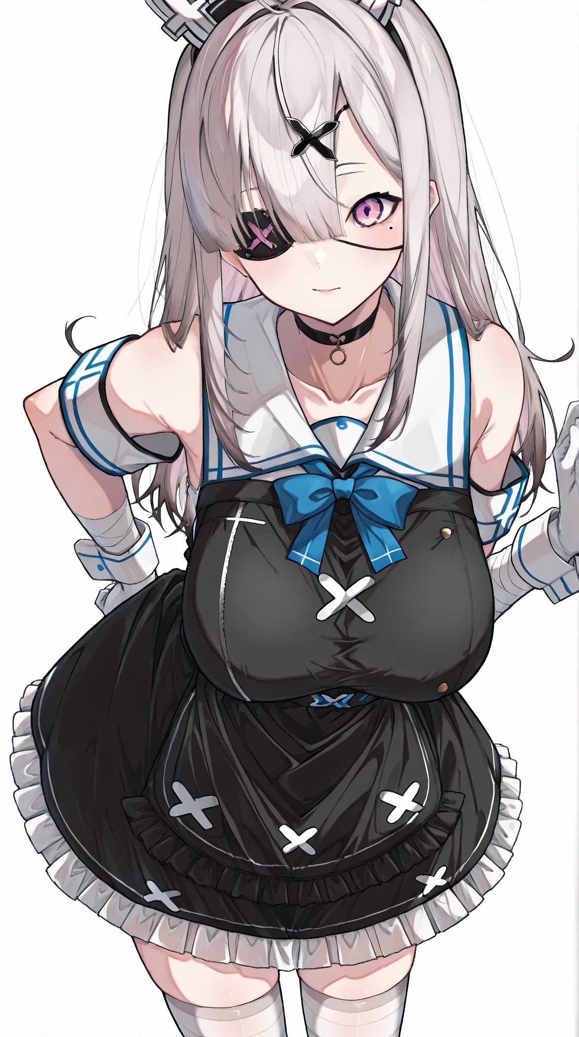Kanna kamui ,pleated miniskirt, legs garters,from below,seductive,Hugs