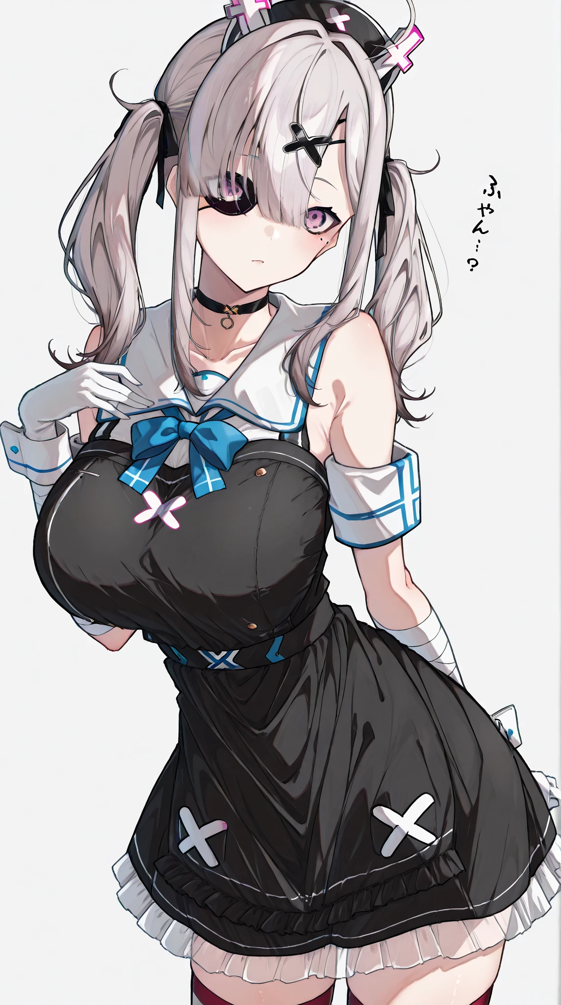 Bigboobs，cropped shoulders，knee length socks，Maids wear，maidennurse，Stand up，latte