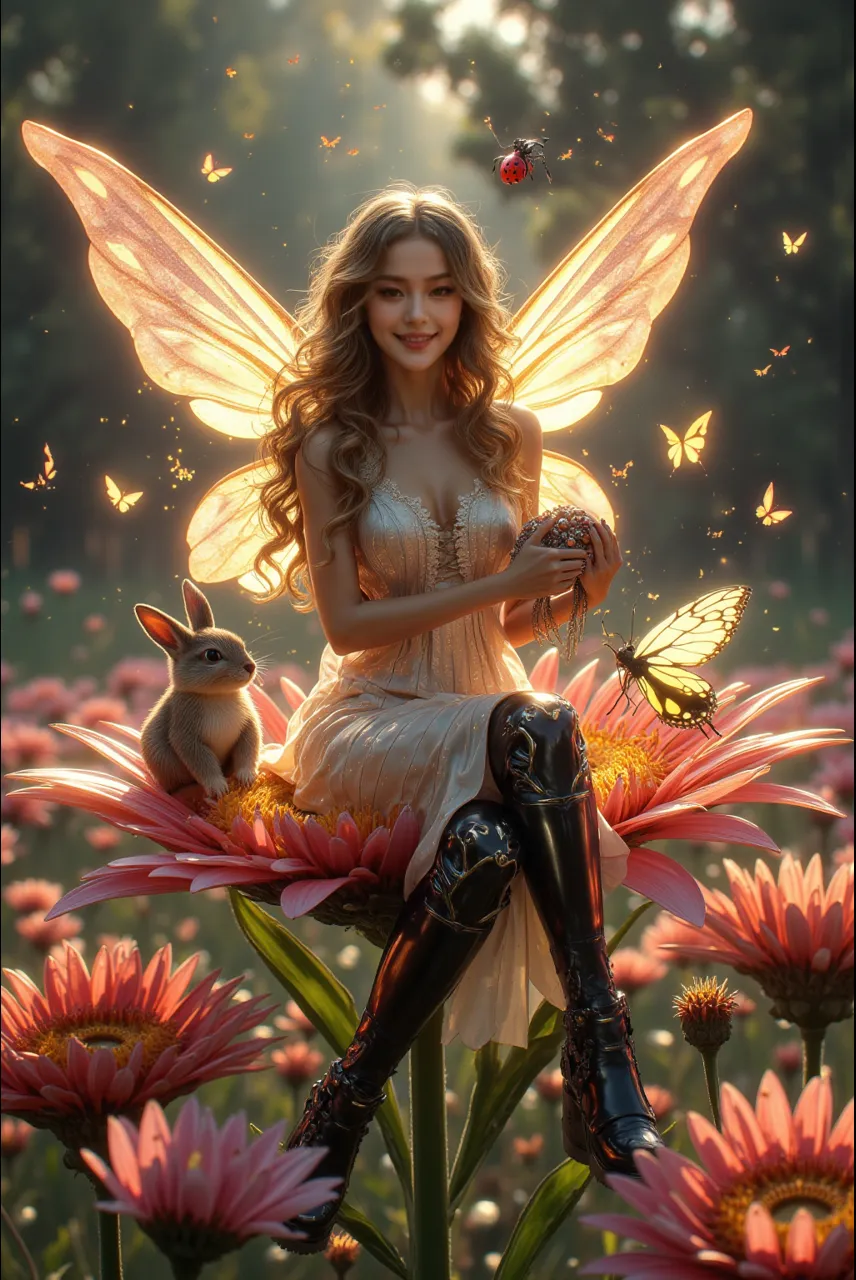 beautiful young girl, queen bee spirit, garden, surrounded by worker bees, (highest quality,16k,highres,masterpiece:1.2),ultra-detailed,(ultra-realistic,photorealistic:1.37),extremely detailed eyes and face, longeyelashes, elegant intricate dress, beautiful detailed lips, beautiful detailed eyes, graceful poses, vibrant colors, dramatic lighting, cinematic composition, fantasy art, digital painting