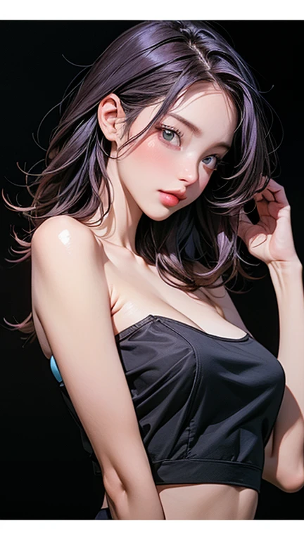 (1 Japanese girl),realisticlying、26 year old girl、Large close-up looking up from below、Ultra-thin fabric tight fit long dress wearing、(flat chest:1.6)、Thighs boldly emphasized sexy posing、Smile、Background skyscrapers, (bushy eyebrows),straight eyebrows, low eyebrows,(thick lips:1.3),(glossy lips),(lipstick),(brown eyes:1.2),(beautiful detailed eyes),wide forehead,(armpit hair:1.3)