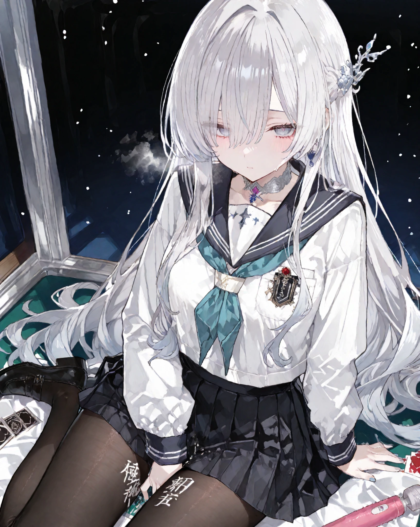 catgirl, masterpiece, highest quality, fantasy, simple background, albino_style, simple clothes <lora:animefusion:1>