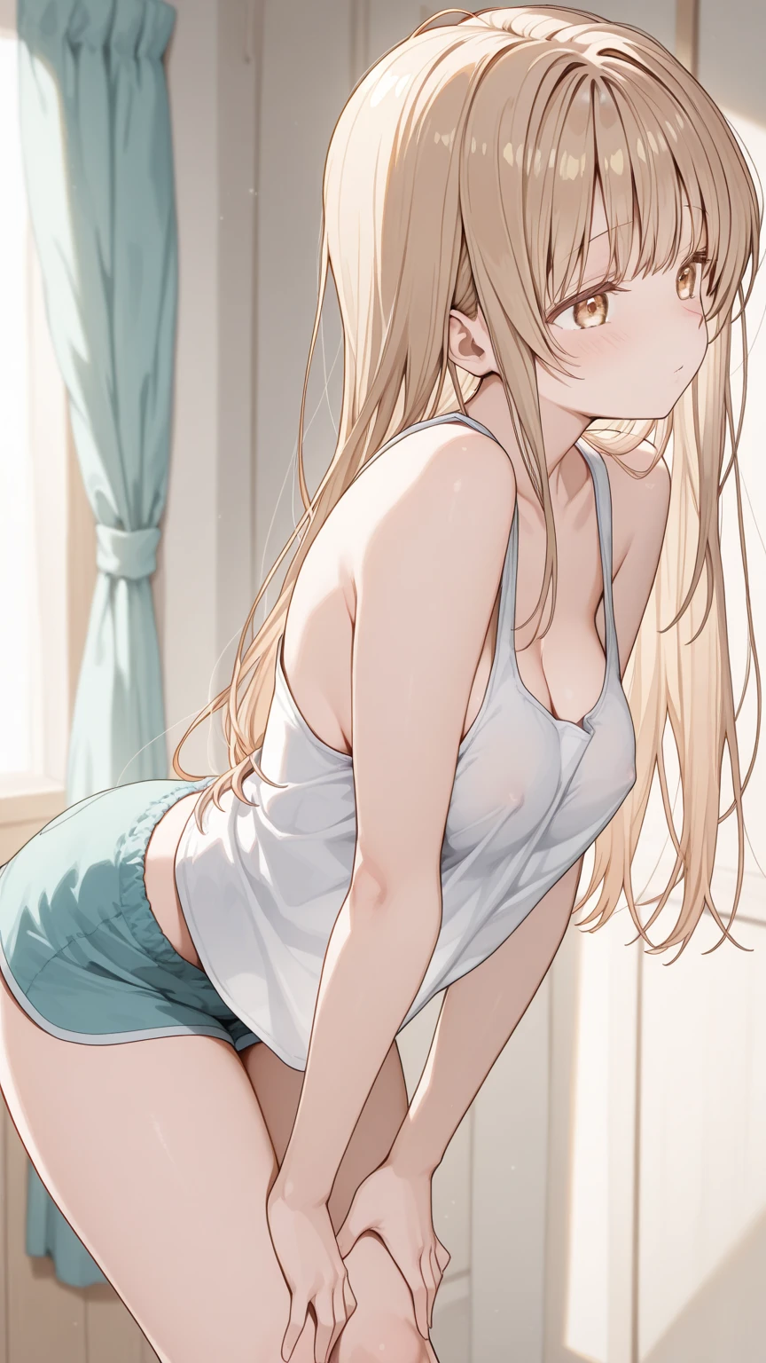 1girl in、AS-Adult、Underwear、Cute underwear、blonde  hair、