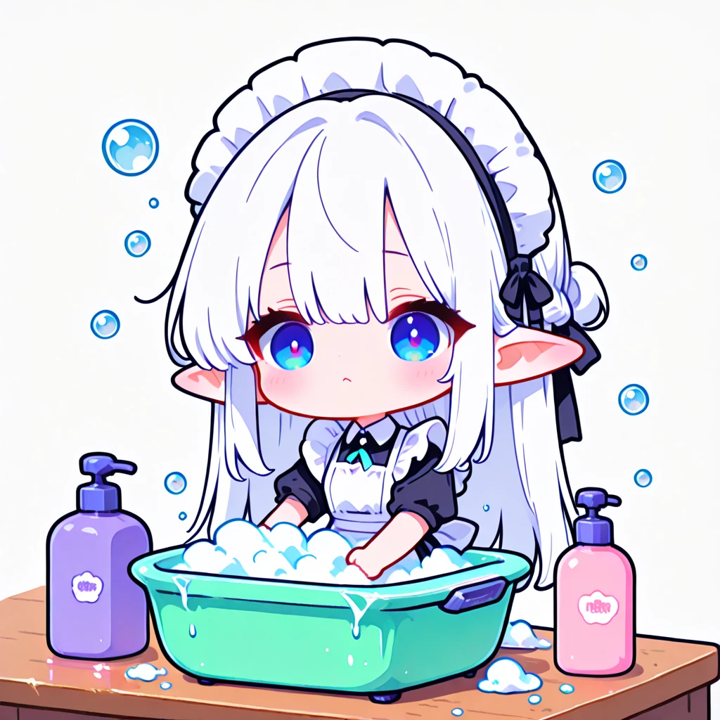 1girl, (evil smile, grinning, big blush, open mouth:1.4), (from below:1.2), close up , full body shot, toddler body, (, barefoot:1.4), squatting, , (slave, choker, collar, chain, lead, handcuffs, tag, chain attached to a collar:1.2), (wooden bath, wash, soap bubbles, wet hair, shower, soak in the bath:1.4), (, show off , open ,  hole, :1.4), (hand between  the  with your hand:1.2), animal ears,  