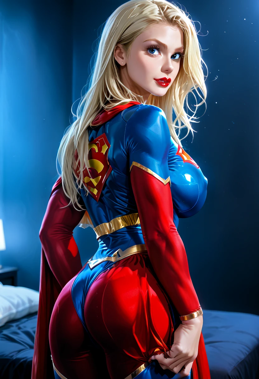 (melhor qualidade,4k,8k,alta resolução,masutepiece:1.2), (Bette is woman, BBW MILF, 40 anos), cintura fina, (bunda enorme: 1,9), (droopy breasts), (Sagging Tits: 1,9), (seios grandes: 1,9), lying in a completely destroyed ruin, Lying on the floor, (sexy supergirl costume), (botas vermelhas), corpo inteiro, sexy, sensual, hot, They are tired, decotes, bunda enormes, damp hair. ((mesmo personagem, headpe, lado, Costas)), (perfect hands)