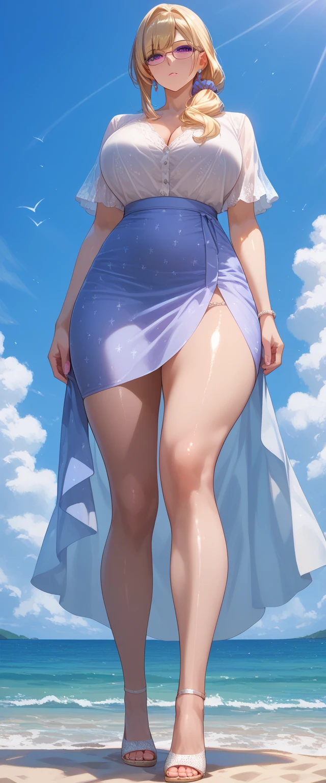 (masterpiece, highest quality:1.2), One girl, alone,Are standing_Split, 
Yuki Mikan, Long Hair，black无袖短背心，Pink Skirt，black　Nipples and visible　Sex