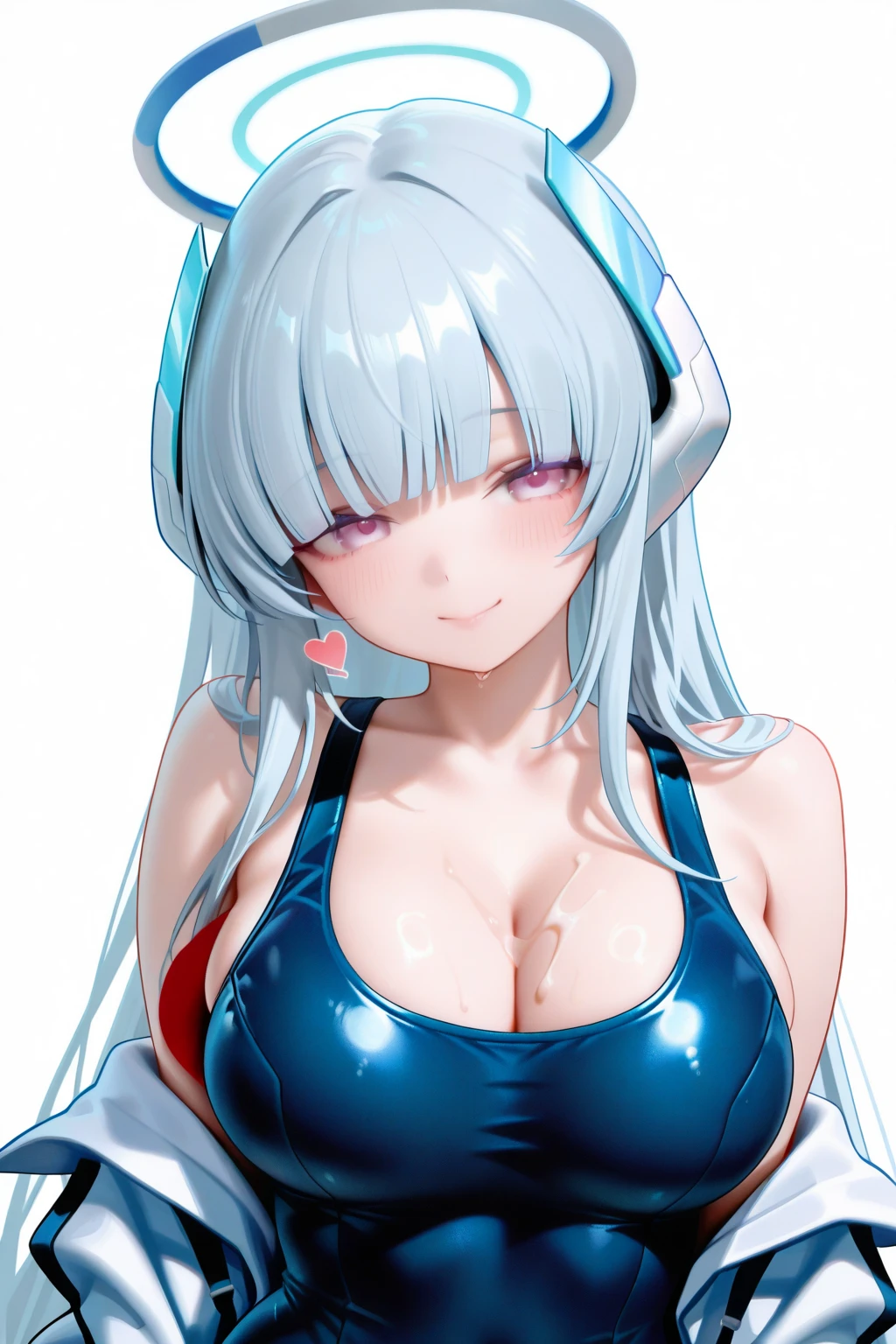 futuristic girl, purple colored eyes, space, purple hair, pink hair, long hair, furry, cat ears, tight bikini, huge tits, giantess, tanned, anime style, anime girl