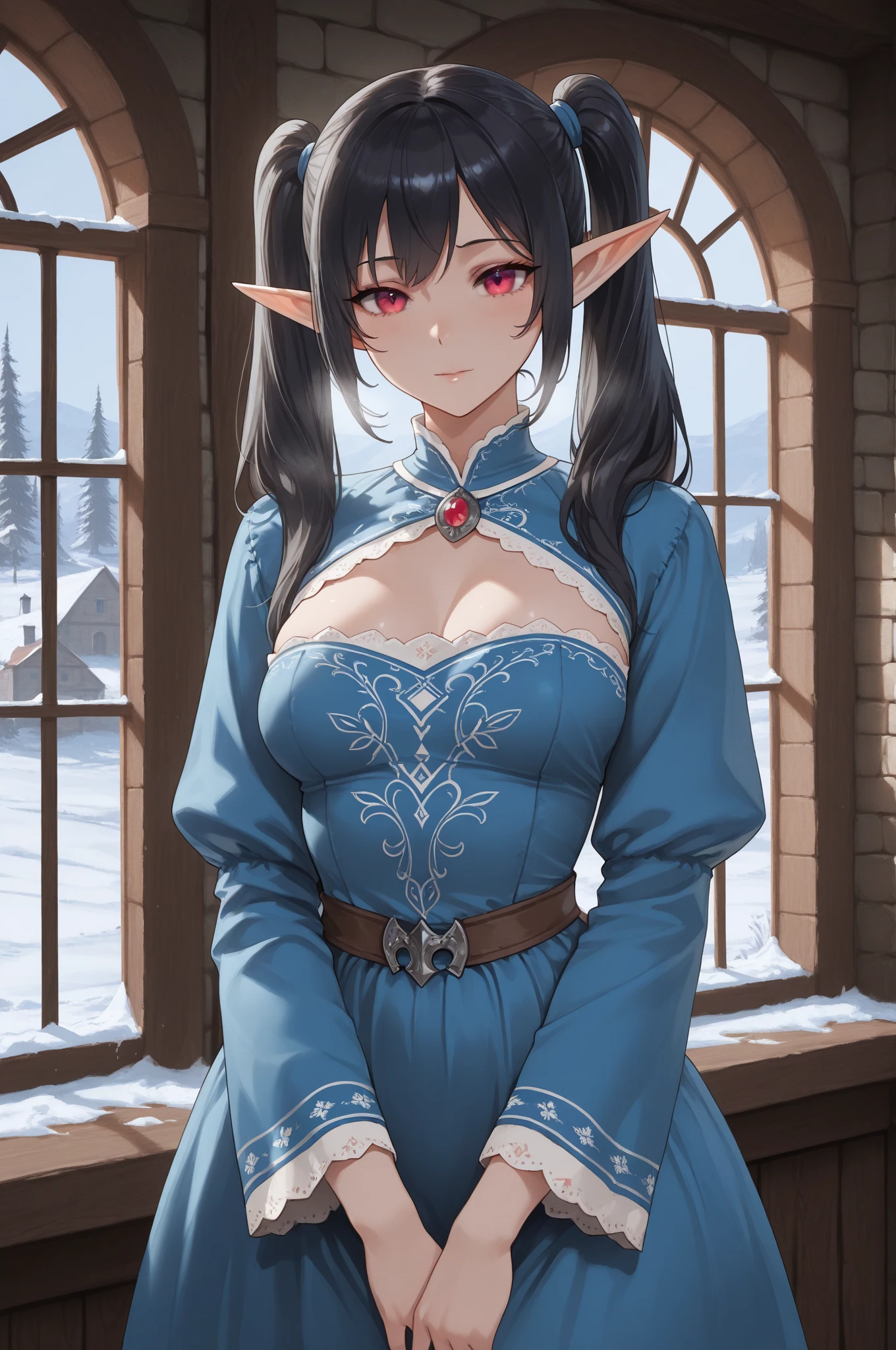 cute  elf,(((little ,tiny little body,little))),(((6 years old))),((anime elf  with extremely cute and beautiful orange hair)), (((elf))), (((elf ears))),

(((flat chest))),((((black hair:1.35,messy orange hair,long hair,huge braids,colored inner hair,ear breathing)))),(((orange_eyes:1.3))),intricate eyes,beautiful detailed eyes,symmetrical eyes,big eyes:1.5,(((lustrous skin:1.5,bright skin: 1.5,skin tanned,shiny skin,very shiny skin,shiny body,plastic glitter skin,exaggerated shiny skin,illuminated skin))),(detailed body,(detailed face)),

cute,slutty,erotic,daring,(((nsfw))),

zettai ryouiki,revealing clothing,show skin,(((Sexy orange coat, orange coat outfit, wearing a orange coat:1.3,orange winter coat))), ((orange mini-skirt,orange mini skirt with furry edge,visible thong straps)),(white gloves,orange clothes,semi-naked,with little orange clothing,((((furry edge clothing)))),(((intricate outfit,intricate clothes,embroidered outfit,ornate outfit))),

(dynamic pose:1.0),embarrassed,(centered,scale to fit dimensions,Rule of thirds),

((snowy pine forest at night)),with dark stormy clouds,winter,scenery:1.25,((snow forest background)),Christmas tree,

highres,sharp focus,(ultra detailed,extremely detailed),(photorealistic artwork:1.37),(extremely detailed CG unity 8k wallpaper),(((vibrant colors,vibrant theme))),(intricate),(masterpiece),(best quality),