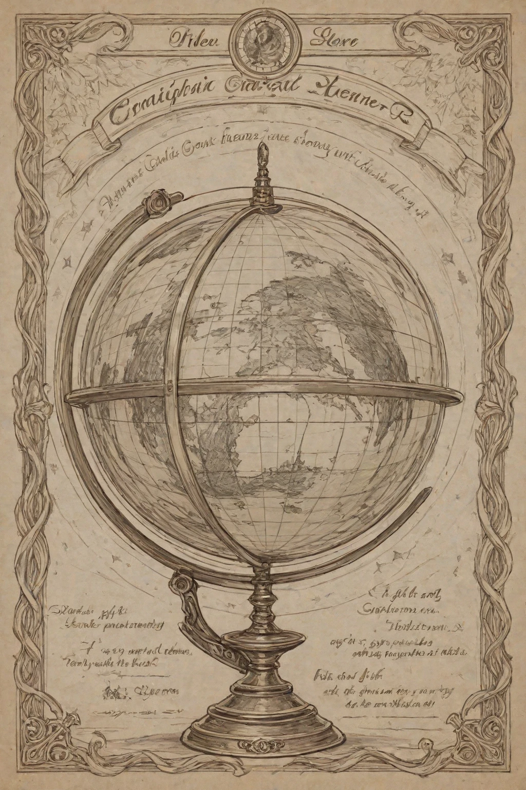 A country flag The light blue background is evenly filled.
In the center of the flag, an open white book, with lightly gilded pages.
Above the book, a dark blue terrestrial globe with continents in white.
Ao redor do livro, Representative icons: an atom (science) in the upper left corner, an electronic circuit (tecnology) No canto superior direito, a paint palette (arts) in the bottom left corner, and a writing quill (literature) in the bottom right corner, all in harmonious colors (dourado e branco).
At the base of the flag, the name "AracnoSpider-Chat" in white letters and modern fonts.