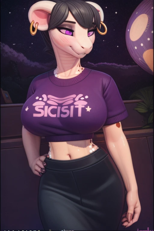 score_9, score_8_up, score_7_up, source_anime, (gym background), standing, realistic BREAK 1girl, solo, ((grey skin)).  looking at viewer, dutch angle, looking up, smile,, Goth raven form teen titans, (big hips), hourglass body, ((light blue tshirt:1.5)), purple thighhighs, happy, thigh gap, underwear, lips, red lips, lipstick, frames on the wall, BREAK, (purple fashion thong underwear) , purple hair, parted lips, high waisted panties,nail polish, ((narrow waist)), looking at viewer, thighs, indoors, 