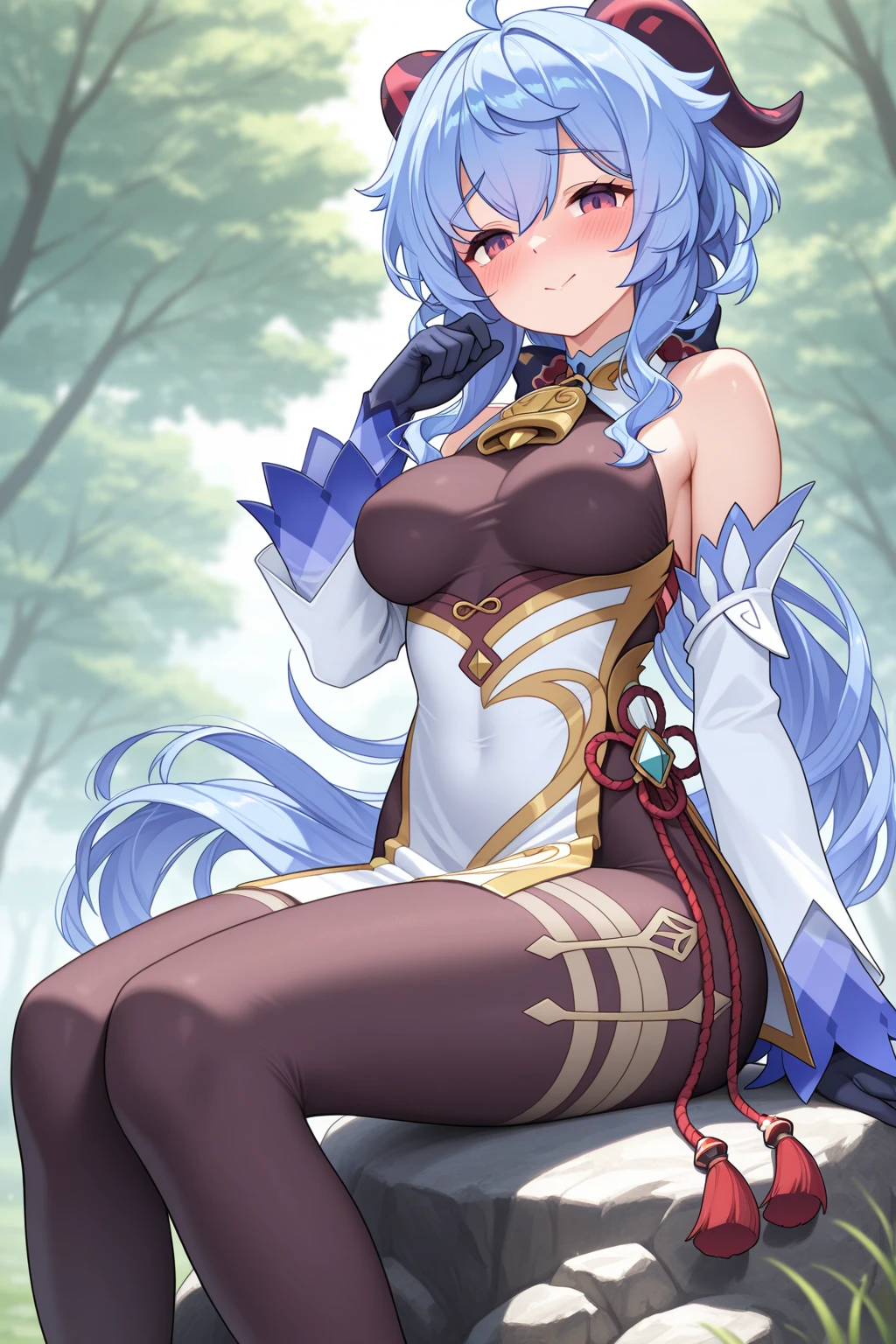 (masterpiece:1.37), best quality, (extremely detailed:1.37), (1girl:1.5), woman, (mature:1.5), (adult:1.5), jingliu, white hair, long hair, ponytail, hair ribbon, red eyes, earrings, jewelry, dress, pantyhose, (pelvic curtain:1.5), (extremely detailed eyes:1.37), (wetting self:2.0), desperation, embarrassed, humiliation, blushing, angry, cherry blossoms, garden, (golden hour:1.5), full body, (on knees:1.5)