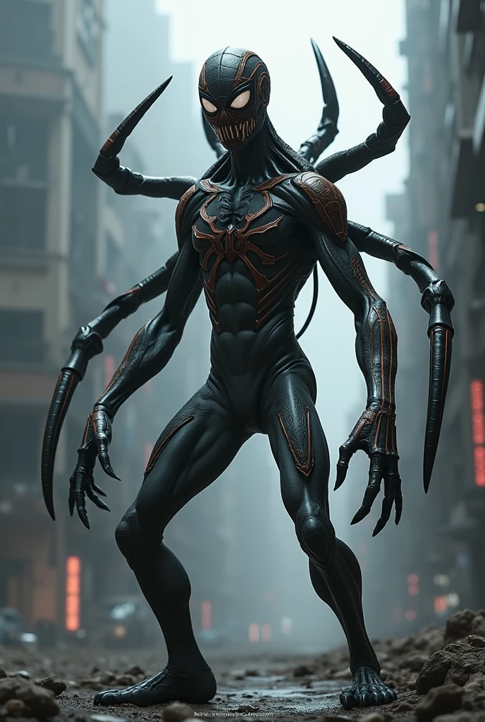 hình ảnh thực tế, quái vật spider man, có 6 cánh tay