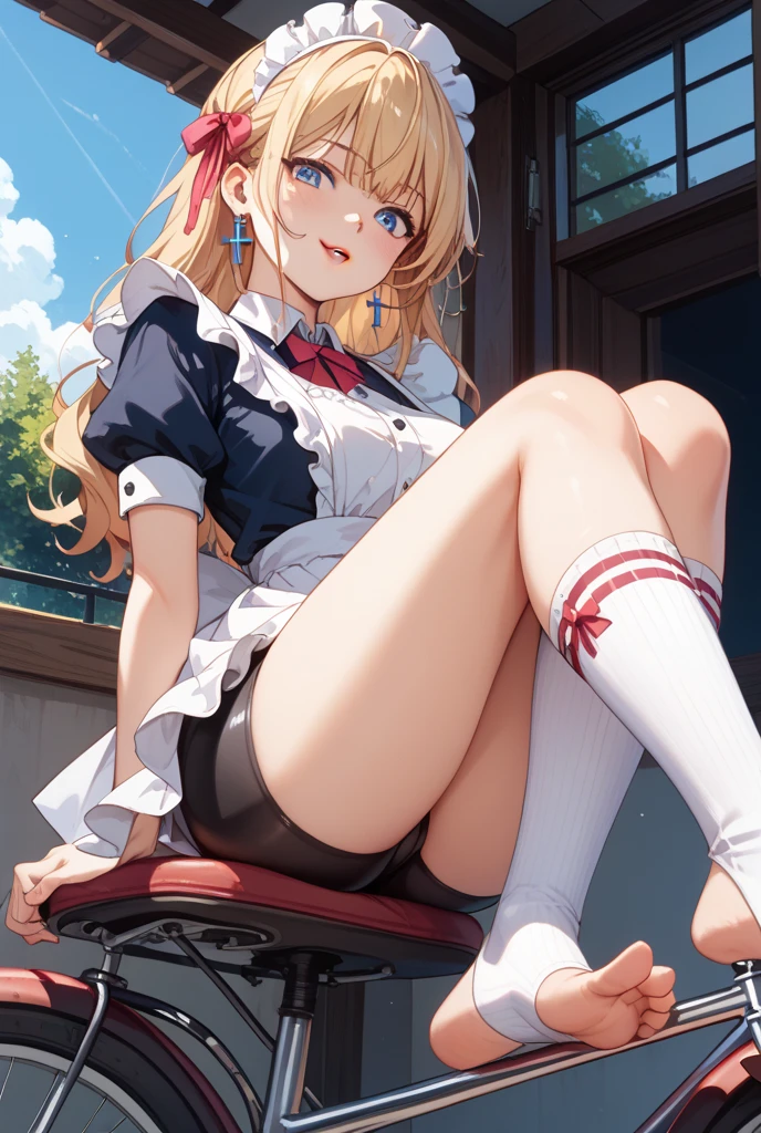 Anime girl sitting on a bench with a dick in her mouth, 現実的なhigh school girl, a hyper現実的なhigh school girl, hyper現実的なhigh school girl, high school girl, Enchanting anime girl, beautiful anime high high school girl, Anime Barbie in White Stockings, Beautiful anime girl crouching, Naughty anime style, cute , Anime girl crouching, 