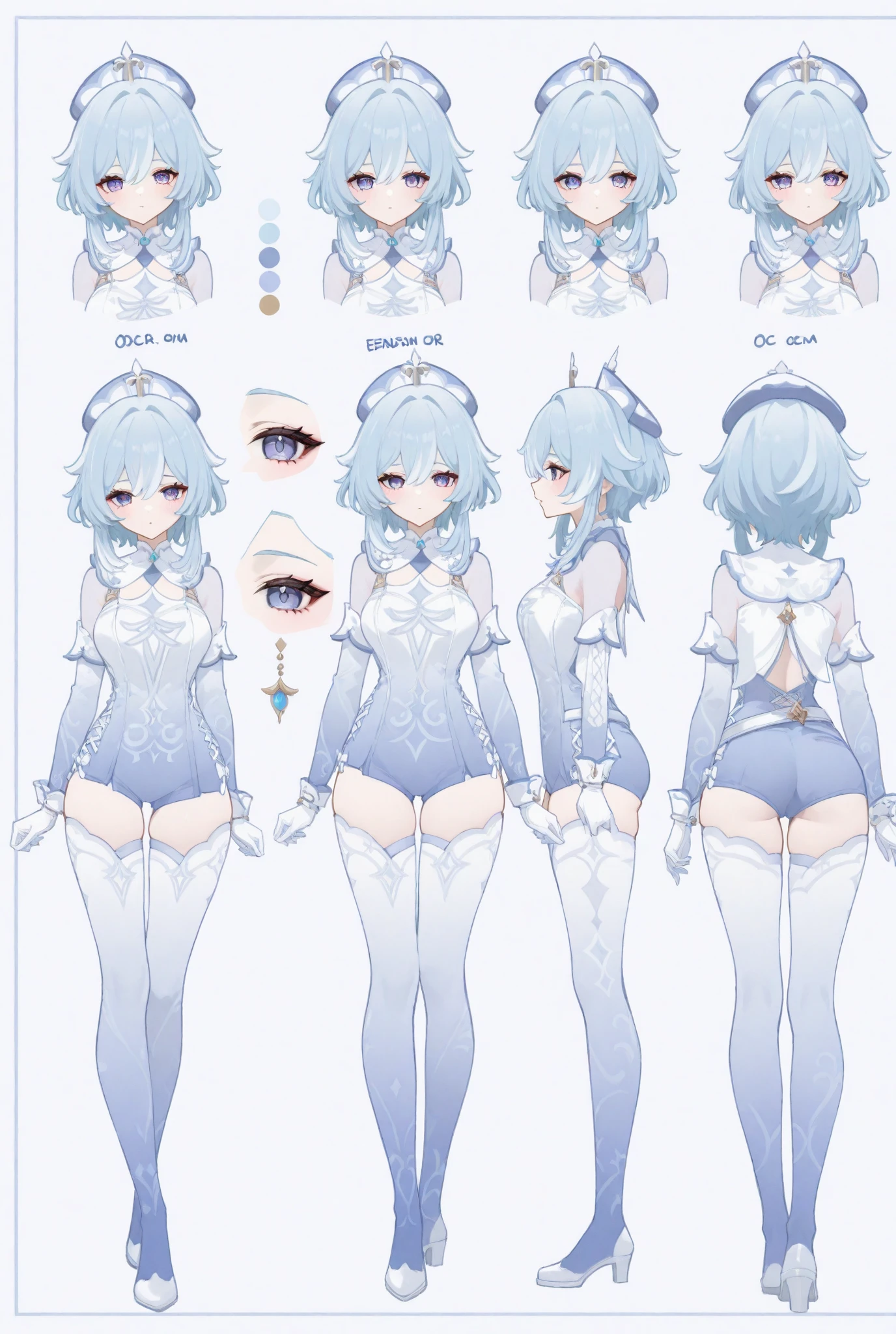 multiple views, pencil sketch, (sketch:1.25), (little girl,small breasts,), ((no shoes)), shy, best quality, graphite \\(medium\\), ske, gradient, rainbow, note, Line draft, highres, absurdres, (ultra-detailed:1.1), (illustration:1.1), (infographic:1.2), pajamas, (all clothes configuration:1.15), (solo), perfectly drawn hands, standing, cohesive background, paper, action, (character design:1.1),
<lora:油亮æ ç¼è¿ä½ä¸è¢ æè£
seamlessbodystocking:1>, seamlessbodystocking, black bodysuit, pantyhose, see-through,
<lora:pela-v100-000028:0.65:lbw=OUTALL>, pela, 1girl, glasses, long hair, blue eyes, bangs,