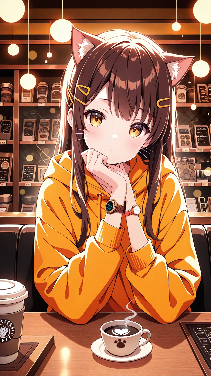 (masterpiece, highest quality, High resolution, realistic pictures, realistic skin:1.1),
(Wearing a yellow hoodie, loose socks:1.1),
1 girl, beautiful eyes, shining eyes, brown hair, medium long hair, university student, wearing white sneakers、The location is the tall counter chairs of the bar at night..,
(sit with legs closed:1.5),
(Bring your legs together and press your thighs together:1.5),
(knees lying down:1.5),
(I'IはバーでIの足が届く背の高いカウンター椅子に座っています'Reach.:2.5),
(I'Ms. M wearing a miniskirt with a small flower pattern.:1.1),
(Pants visible from the skirt and thighs: 1.5),
(simple black lace panties: 1.5),
(embarrassed look:1.5),
NSFW