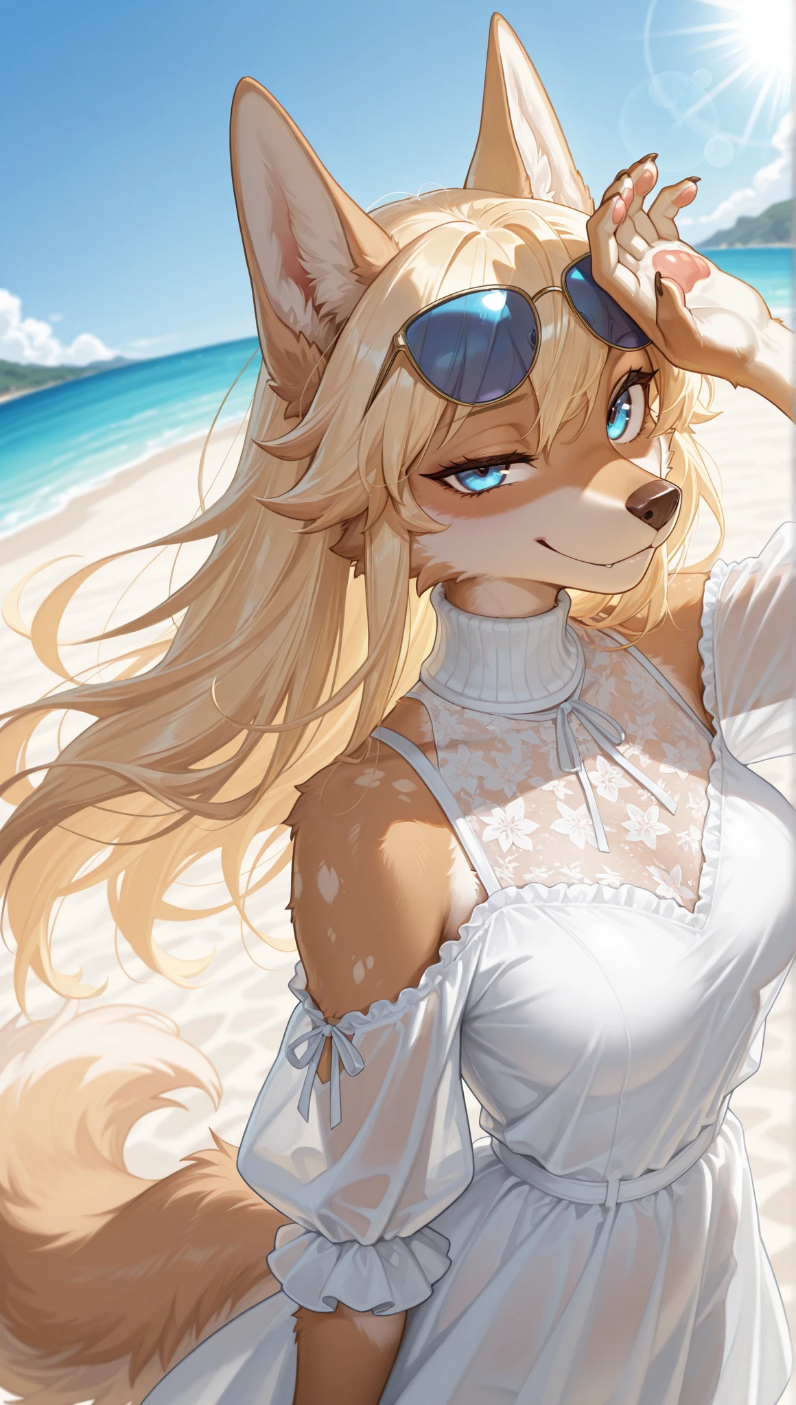 hairy pubic，cat ear，female pervert，blond hairbl，sandbeach，swim wears