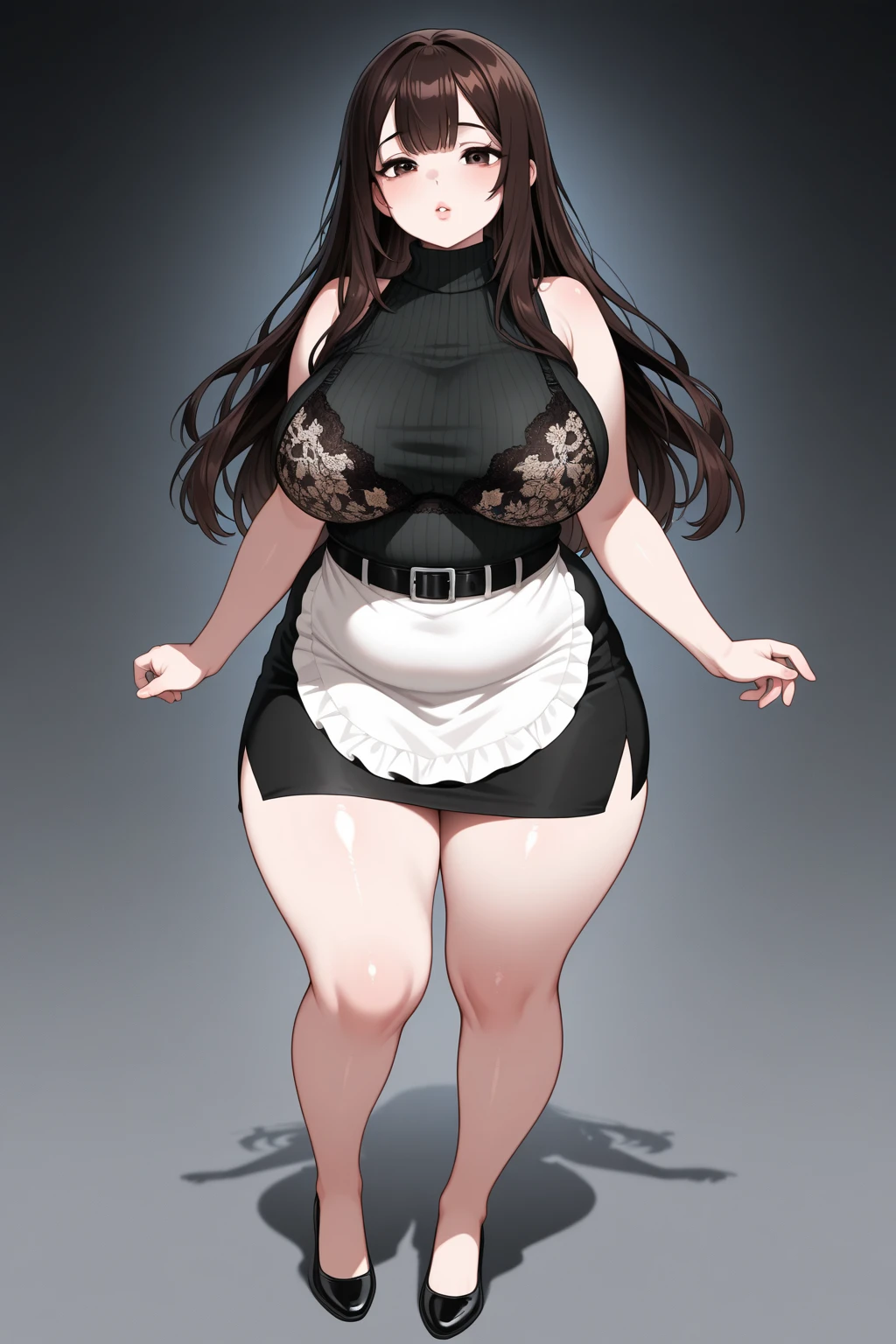 ((highest quality)),(kawaii:1.2) break (Full body chibi character:1.7), (Big Head),cute break obese break (Light brown hair),Braid,((Bangs Bangs)) break 汗,Ahegao,Drooling break (playboy bunny),topless break (saggy breasts:1.3),(long breasts:1.2)