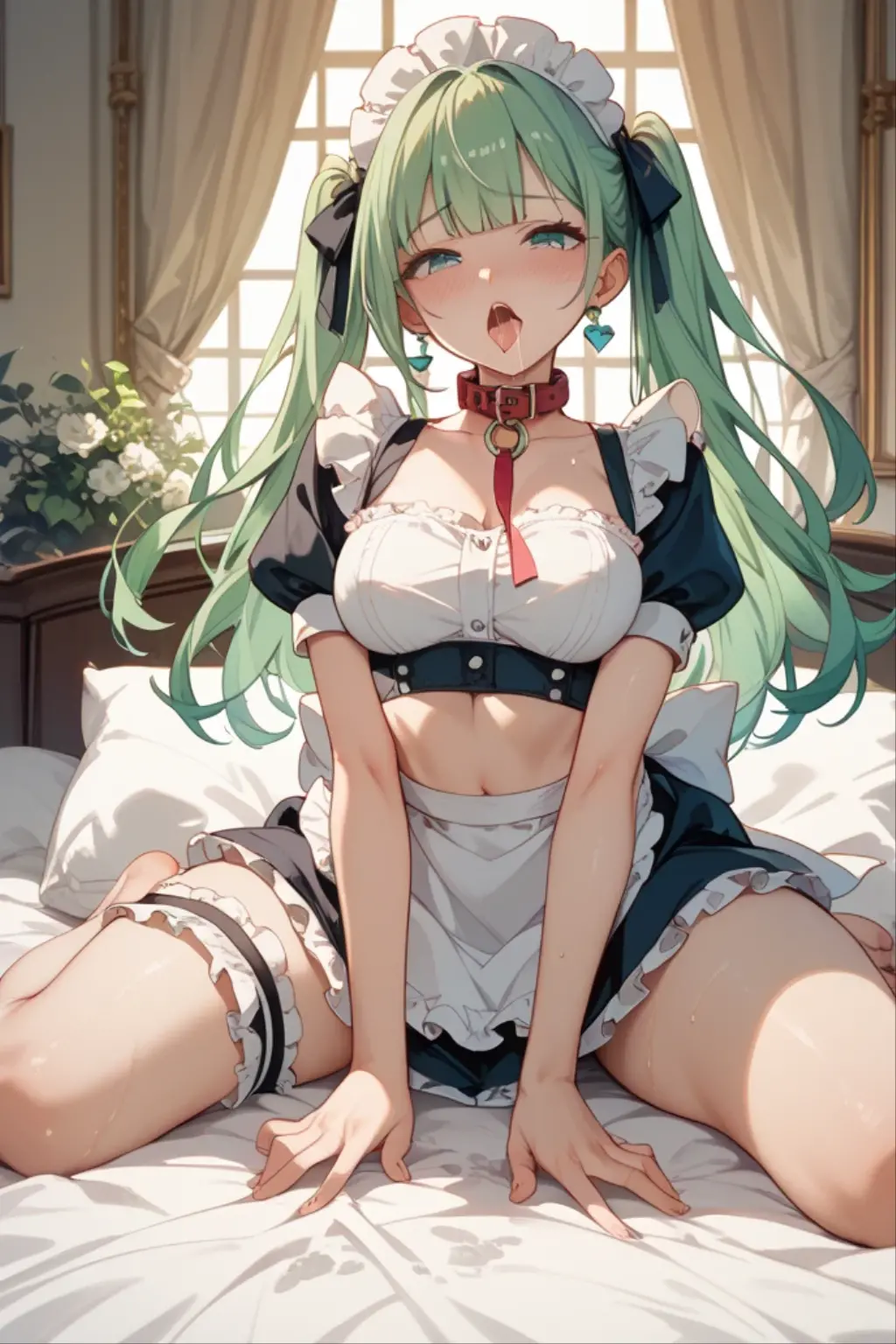 (masterpiece,Highest Resolution,4K High Resolution,Crisp image quality,Ultra HD,Detailed Hair)(Intense sex scene with a man,Pussy juice sex:1.2)(Cross section of a vagina containing sperm:1.5)１girl,(Exposing sex to the audience:1.2)Green Hair,,Realistic moans,A large amount of translucent sperm,An eye is a heart,((Realistic vaginal wall interior))(Big cock sex in pussy)