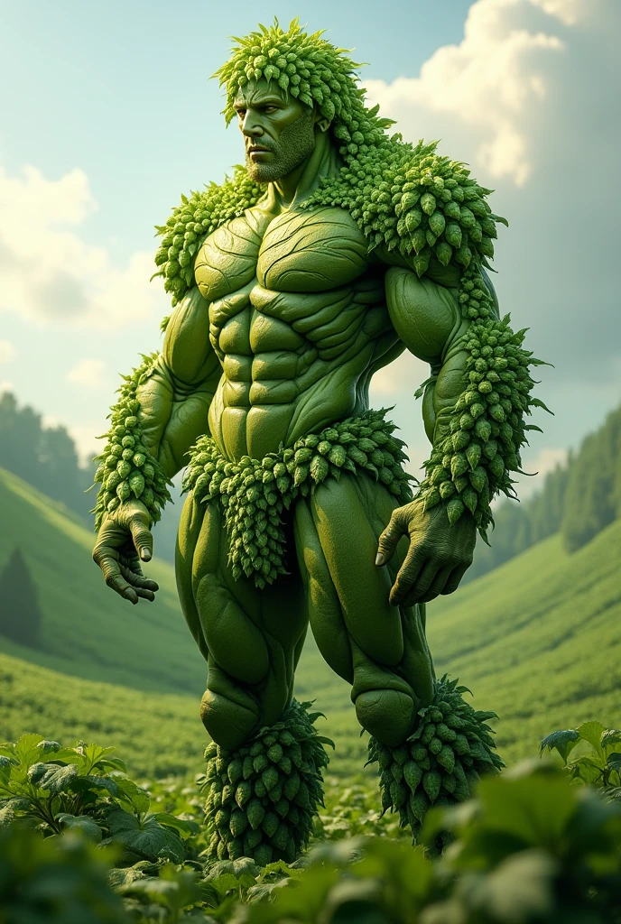 Hulk from marvel,view from side, stand pose, side body profile, Photo taken during the day in the desert, lots of sunshine and intense sunlight, dry skin, muscular muscles, blood vessels exploding, muscles clearly visible behind the skin, fat percentage 0%