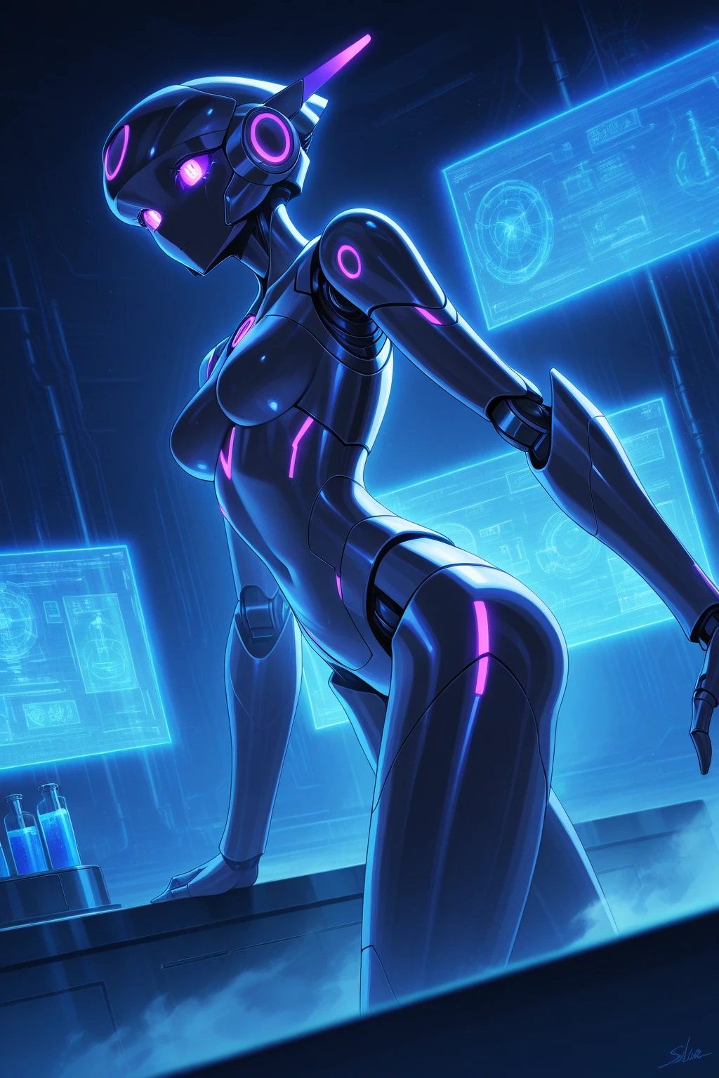 Future city, universe, technology, magic, reality, cute woman (sheer body suit with blinking lights, no underwear), starry eyed sight seer
