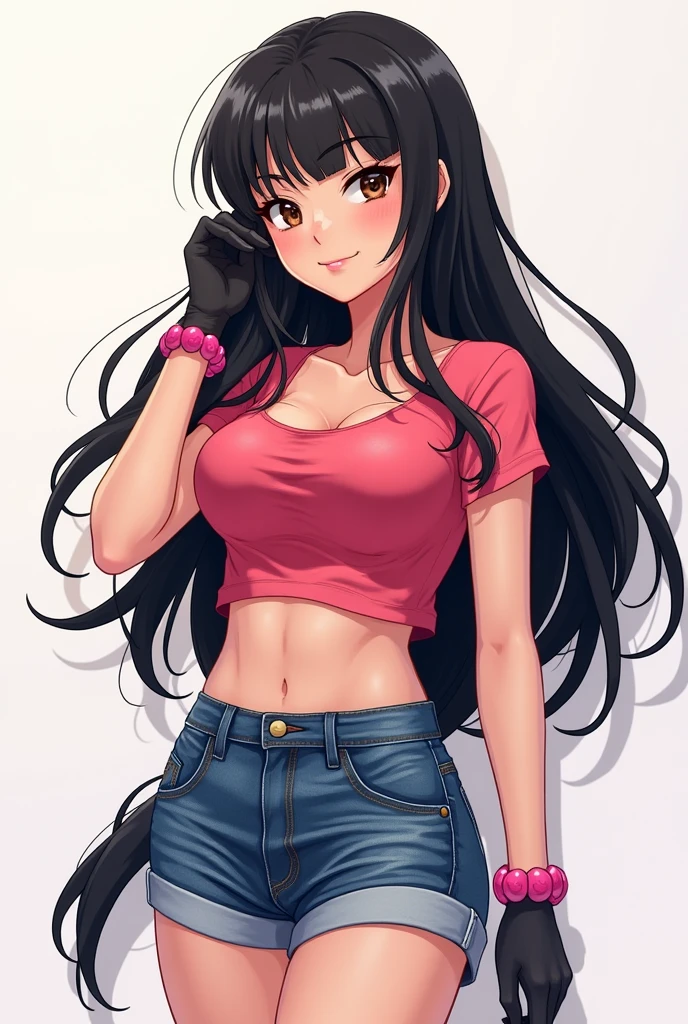 Draw a big breasted junior high school student