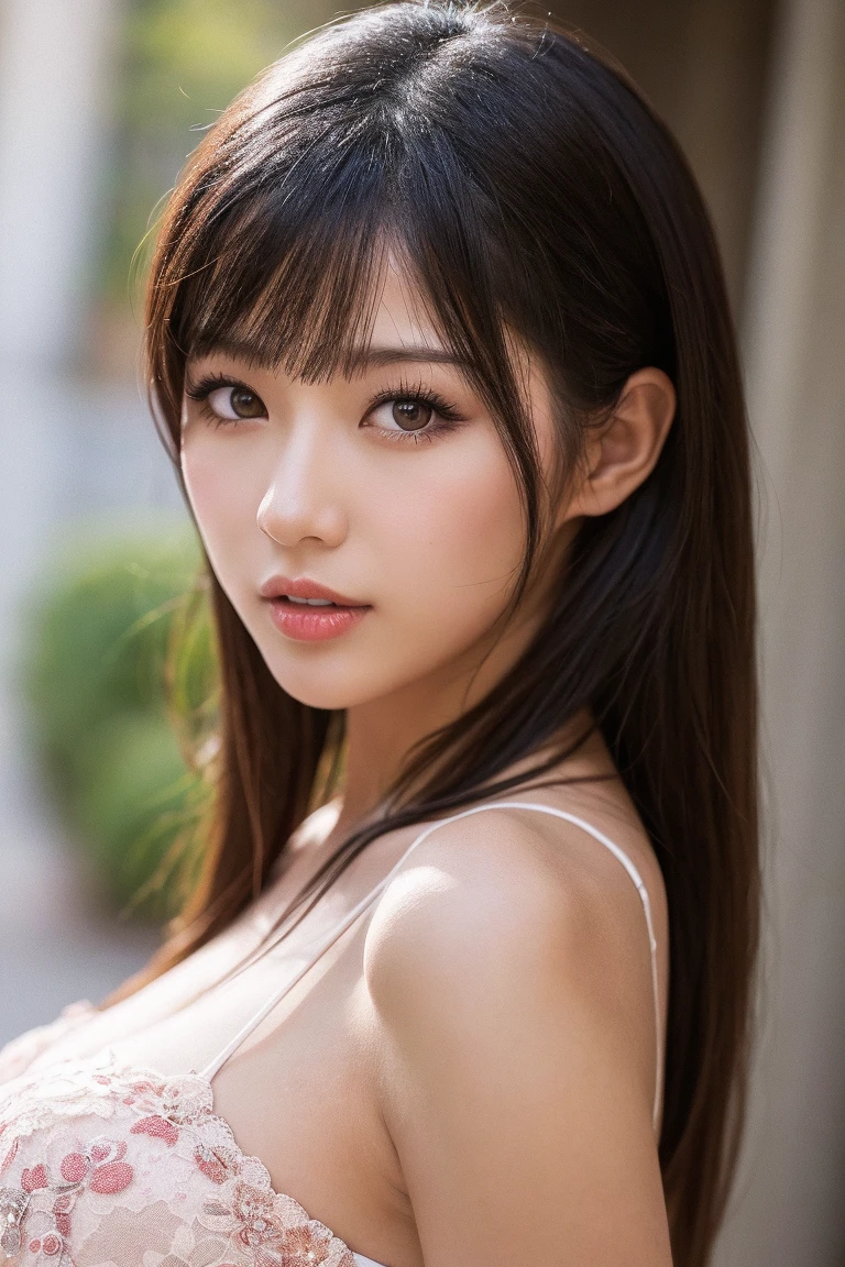 18 year old busty Japanese、Photorealistic Realism 8K、16K quality、(Very absurd quality、Very detailedなディテール、Super Resolution、Crisp and sharp focus、Not blurry、(Realistic brown eyes:1.35))、((The perfect dark eyeshadow:1.45))、(Very detailedな、Beautiful little nose:1.2)、(Perfect composition)、Written boundary depth、Cinematic Light、Lens flare、(so beautiful顔、Beautiful Lips、Beautiful Eyes)、An exquisitely crafted face、最高のhigh qualityのリアルな質感の肌:1.3、Woman with velvet skin:1.33)、((最高のhigh qualityのリアルな質感の髪))、(Short blonde)、(Wave、Upward、Behind the ears)、((Very detailed:1.38))、Photos of the most beautiful works of art in the world、Soft lighting、high quality、dramatic、(Anatomically perfect proportions)、((Perfect hands:1.2))、(so beautiful face:1.33)、((Perfect female body:1.4))、cute、((Firm and full breasts))、(Perfect eyes of the most absurd quality:1.35)、((so beautiful, Cute and sharp face))、(Light pale complexion)、(Red micro bikini:1.3)、Ultra-tight transparent bodysuit with ultra-reflective surface、((Upper body shot above the knees))、I am seeing this、 ((Fat))、(((Glowing Skin:1.5、White skin: 1.5、Glowing Skin、非常にGlowing Skin)))、Detailed body、Droopy eyes、(Obscene、Pussy Line:1.2)、Thin pubic hair、High heels、Beautiful beaches in the southern country