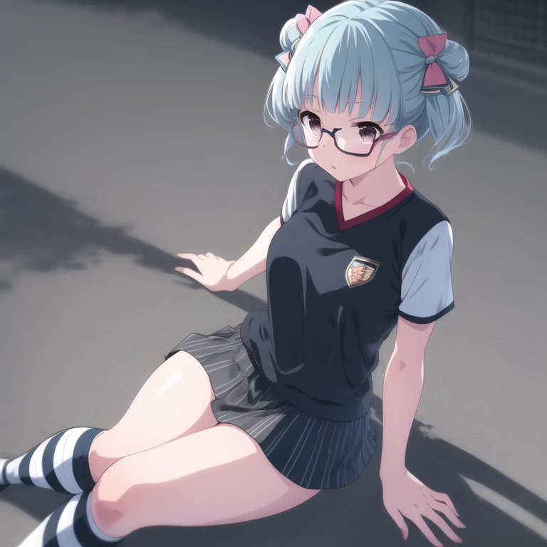 focus face , hairy racoon dog Short stature Estrus girl wearing black camisole , (Short stature) , realistic hairy fur , round face , (tilt face:1.2) , Dull geek , (half-open eyes) , Swollen cheeks , glossy lips , flat chest , (look away:1.2) , eyewear, relax white sailor uniform , (see through black camisole under uniform:0.9) , navy skirt , heavy rain , Rural bus stop , Rural Scenery , Take shelter from the rain , (Wet uniform:1.2), (upskirt by someone's hands to bare black gym shorts:1.1) , sit on bench