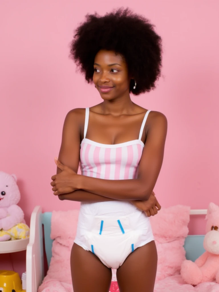 (xlsanaa, dark skin, kenyan, Style-Princess, fflixbom, white and pink cat facepaint) (1 man, 1 catgirl) (hetero, couple) (crossdressing, fully clothed) (brown hair, blue eyes) (portrait) (women's clothes only) (women's beautifully feminine skintight velvet floral print frilly girly pink adorable ballet leotards) (white opaque tights, no shoes) (tiaras, pink shoulder-length silk gloves:1.3) (woman's bedroom, four-poster bed) (lying down, hugging, bending knee) (intimacy, playfulness, closeness)