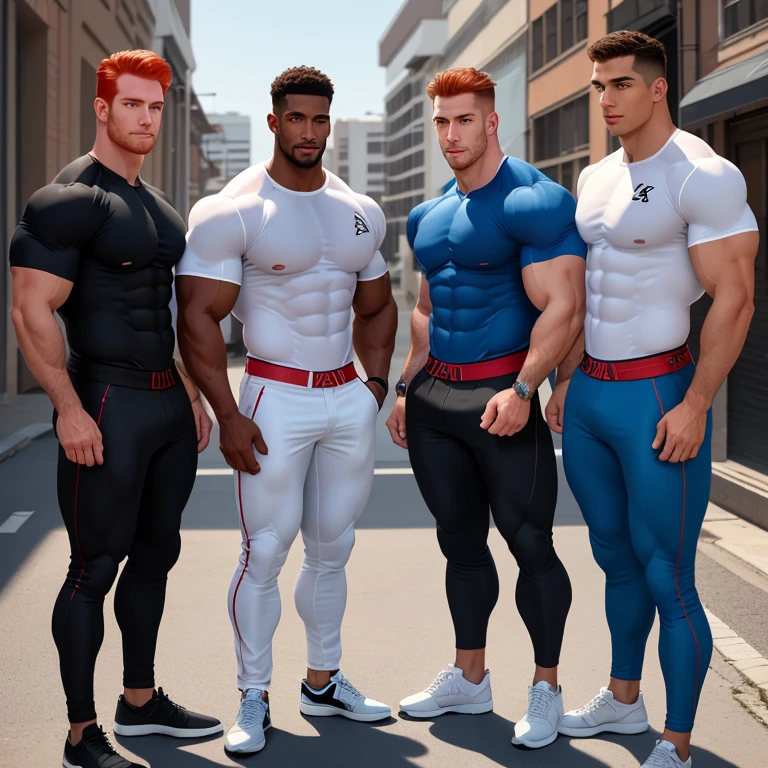 A sexy 16 year old Indian teen, together with another red-haired man, your young physical education teacher, the teacher has a small beard, Only the teacher has chest hair, The teacher is 22 years old, Hyper-Realism, realperson, realisitic, ultra high definition, high resolution, both without clothes, both with firm and sexy pecs, with square face, short and wavy hair, eyes browns, very dark and hairy skin, confident and mischievous, no backlight, sorriso sexy, In men'school locker room, teacher taller than teenager, impressive rough pose, front-facing, full body shot shot, figura masculina