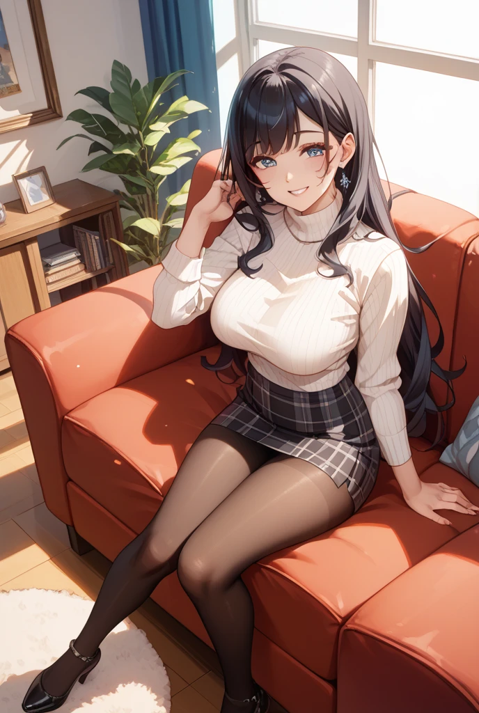 very cute and beautiful girl,(Very detailed美しい顔), (smile),blush,Black Hair,Seraphim,(White Shirt、Pleated navy blue pread your legs、Squat)、Sitting、(From below)、(Black tights、Lacy white panties), Country road, (Highest quality,masterpiece:1.0),Absurd,High resolution,Super detailed,Very detailed,32K,8k resolution, Intricate details,Movie Scenes,Detailed Background,alone,Dynamic Angle,