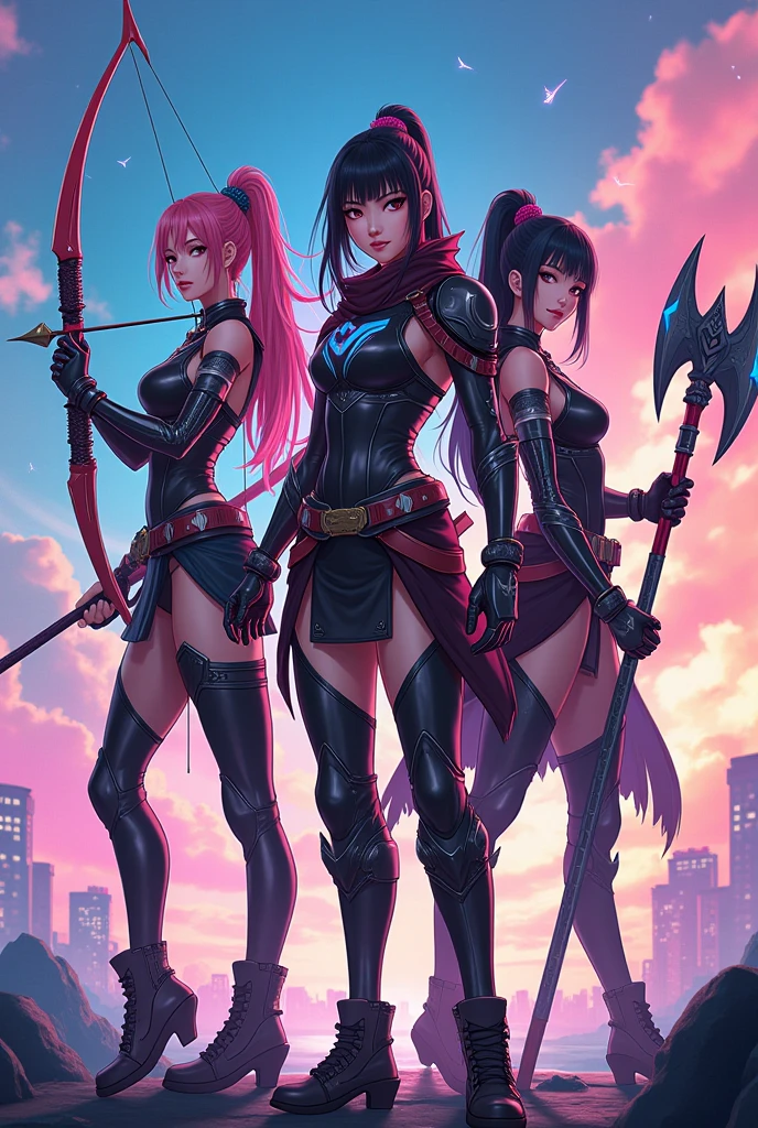 [hot amazons] [busty] [armed with swords]
