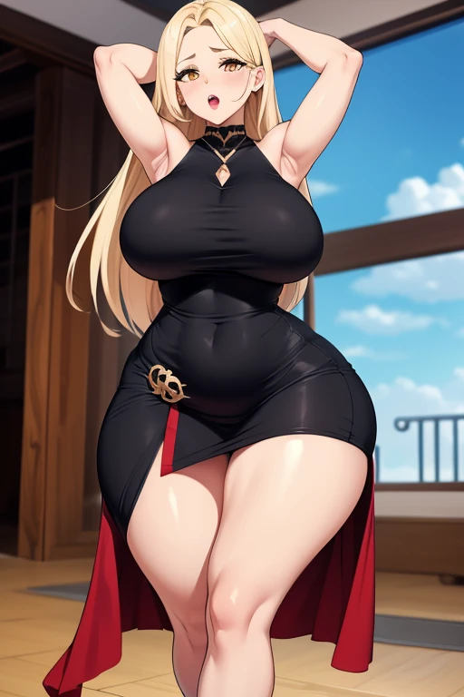 A dragon woman, milf body, with ninja clothes, thick thighs,low chubby , sexy, perfect pose, no errors