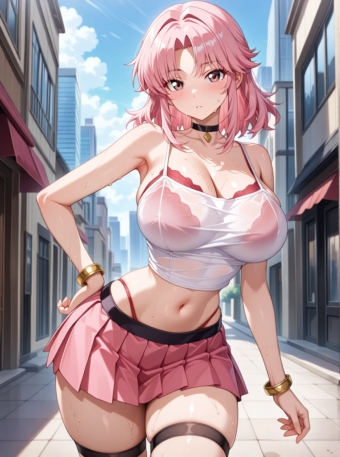 (Yumemi Riamu), wet clothes, Public