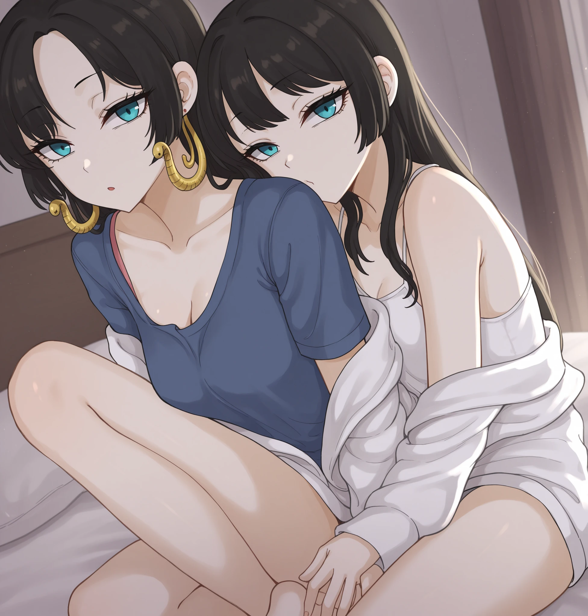 (Masterpieces,best quality,high resolution,ultra detailed,White lighting:1.2),nsfw, uma musume,mejiro ramonu,1girl, solo, horse girl, horse ears, horse tail,forehead, masturbation ,fingering,finger insert vagina,blush ,mature female,40 years old, completely nude,big breasts,navel,spread legs,vagina pubic hair,sitting,on bed,private room,pussy juice,spoken anger vein,show off pussy