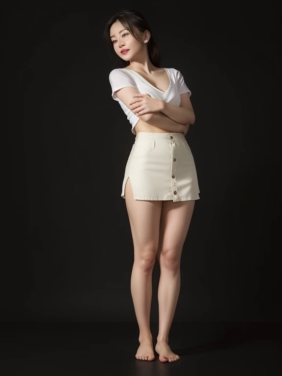 ((masterpiece)),(((Highest quality))),Beautiful thighs,Long legs,Slim figure:1.5,whole body:1.5,(one person's:1.3),(Viewer Display:1.4),(Pointy high heels :1.3),(Sitting on top of a mountain in the sunset with legs spread and panties showing:1.5),(Wearing a floral dress:1.2),(Curly blonde hair:1.2),Looking away:1.5,The best smile:1.5