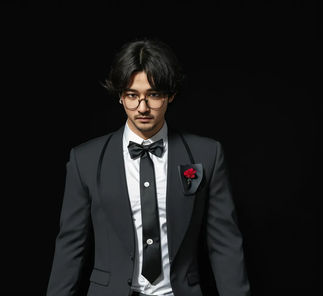 real life version of son goku wearing a tuxedo