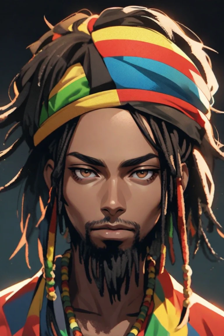 Crie um homem negro com dreds de terno