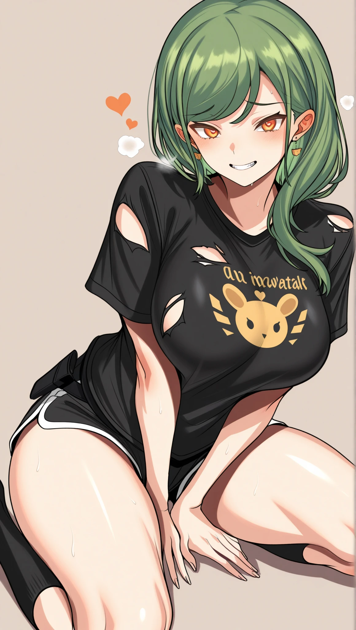   , Croped, , cleavage, slim waist, cropped hoodie underboob, cropped hoodieunderboobhoodie, 1girl, 2 wolf ears, wolf tail, marijuana crop hoodie, crop shorts, marijuana hoodie, spiky hair, spiky fur, green hair, red eyes,marijuana field, tight clothes, perfect eyes, perfect hands, clear resolution, full body, cleavage skin, marijuana plants, open hoodie, marijuana field, black thigh high socks, full body, earrings, 1girl, skirt,  cleavage, slim waist, cleavage, slim waist, hair pulled back, big breast, round butt, slim waist, best quality, thick thighs, D-cup breast, sharp teeth