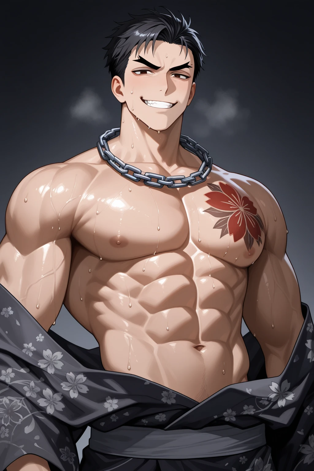 two muscular men 